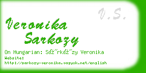 veronika sarkozy business card